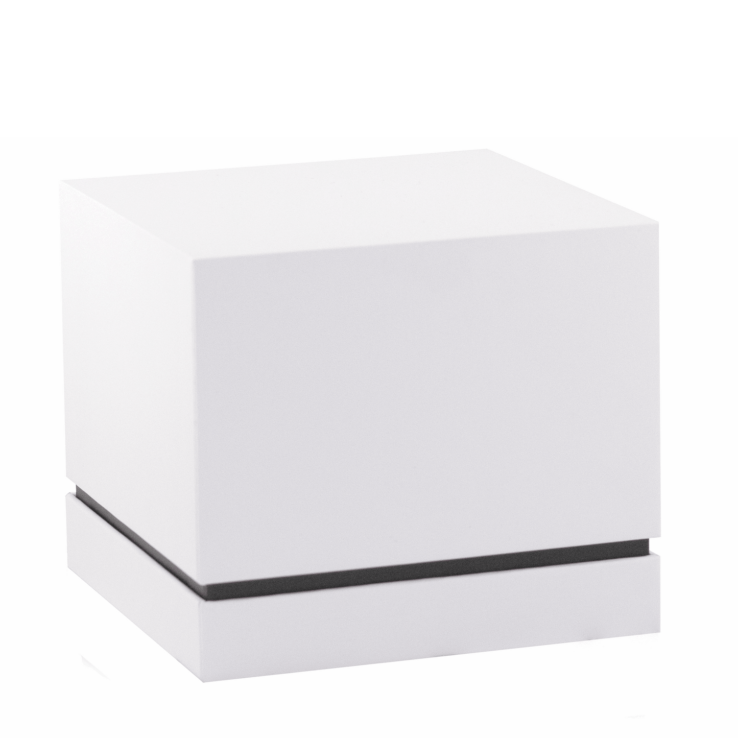 12 OZ FANCY BOX (SMOOTH FINISH) WHITE BLACK RIM