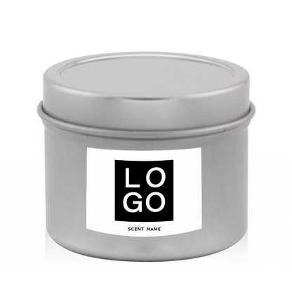 2 OZ. TRAVEL TIN LOGO VINYL LABEL