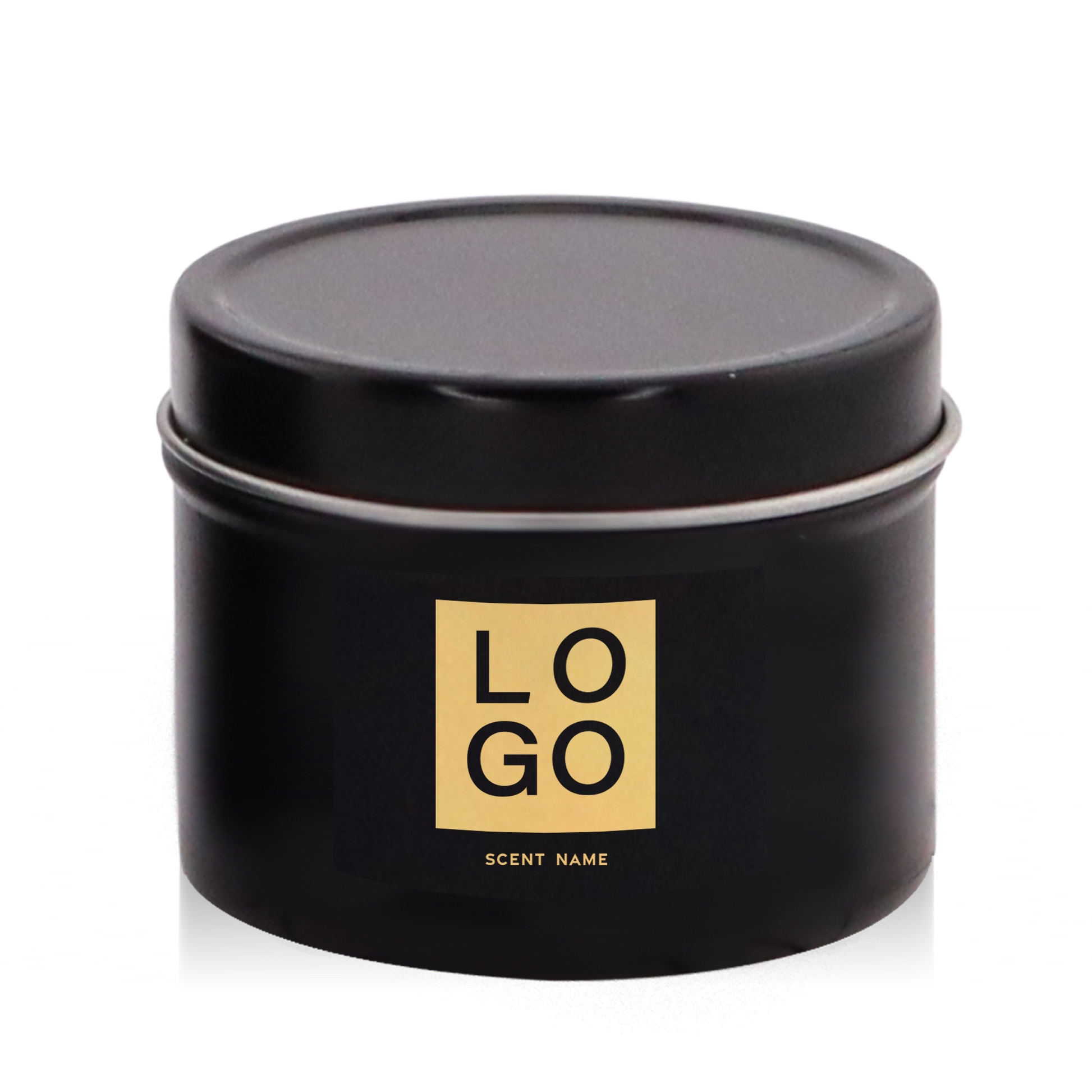 2 OZ. TRAVEL TIN LOGO FOIL LABEL