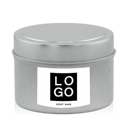 4 OZ. TRAVEL TIN LOGO VINYL LABEL