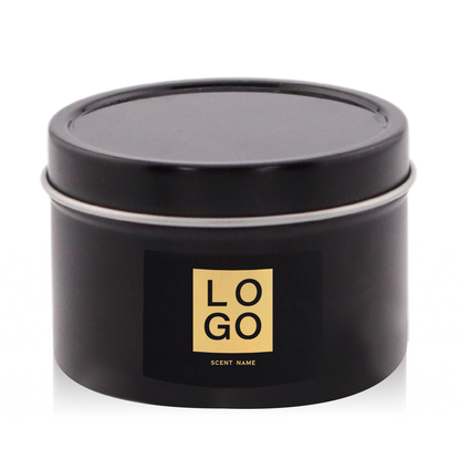 4 OZ. TRAVEL TIN LOGO FOIL LABEL UPGRADE