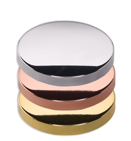 9 OZ JAR CHROME METAL LID ROSE GOLD