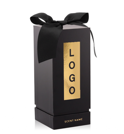 4.25 OZ. REED DIFFUSER FANCY BOX (SMOOTH FINISH) UPGRADE OPTION GROSGRAIN RIBBON BOW UPGRADE