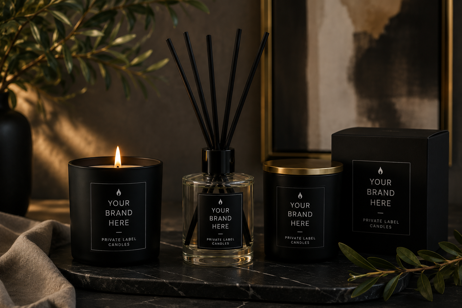 Private Label Candles branded candle collection